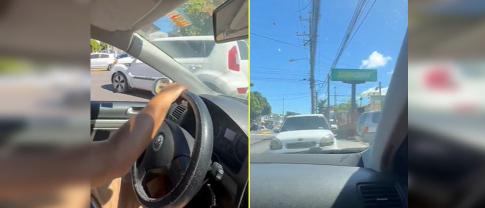 Conductor pudo provocar un accidente al circular en sentido contrario