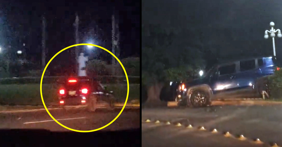 Mujer capta el momento cuando un conductor pierde el control y se accidenta en Santa Ana