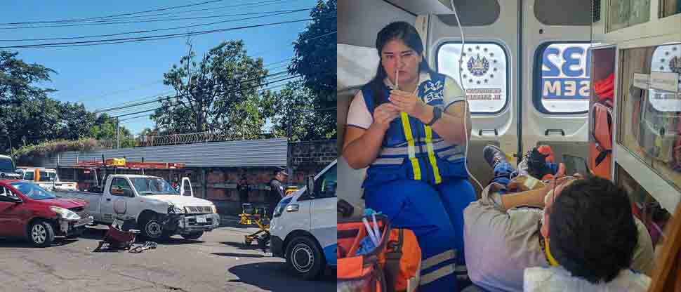 Socorristas auxilian hombre de 32 años que resultó lesionado en la avenida Bernal