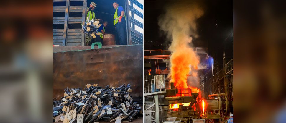 Autoridades coordinan destrucción de armas de fuego vinculadas a actividades ilícitas