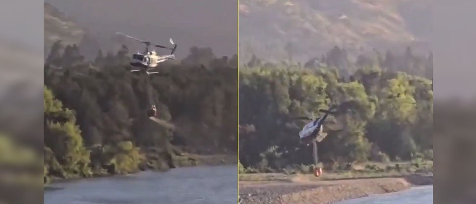 Chile: helicóptero que combatía un incendio forestal se desploma y cae a la ribera de un río