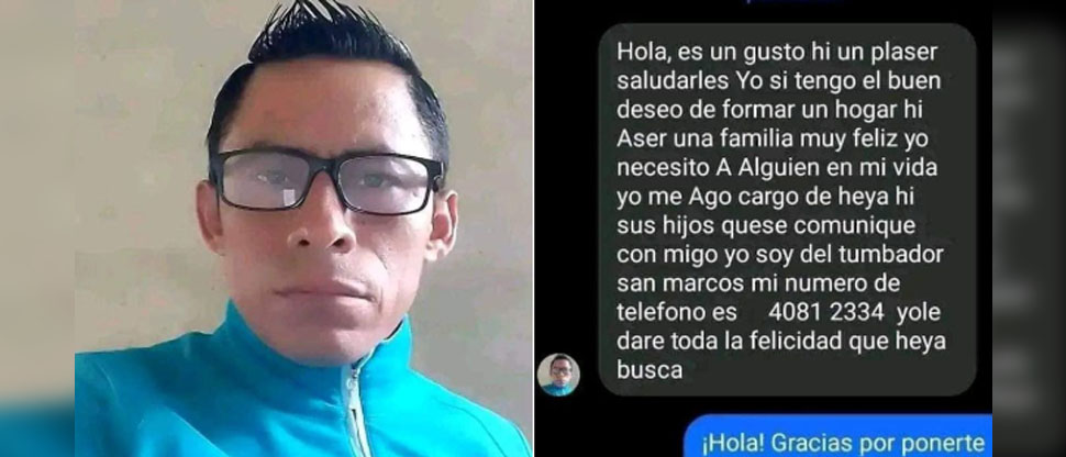 Cansado de fracasar en el amor, hombre busca mujer responsable para formar hogar