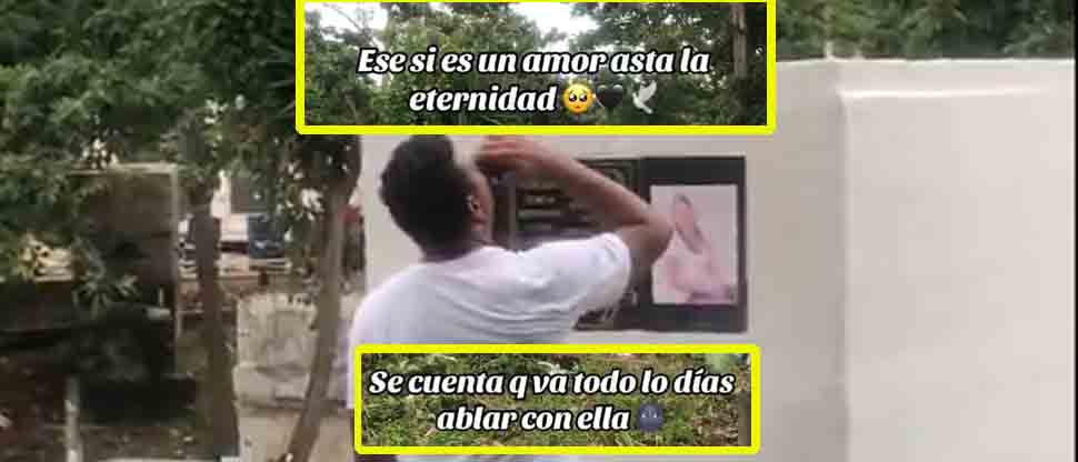Hombre se viraliza en redes sociales tras visitar la tumba del «amor de su vida»