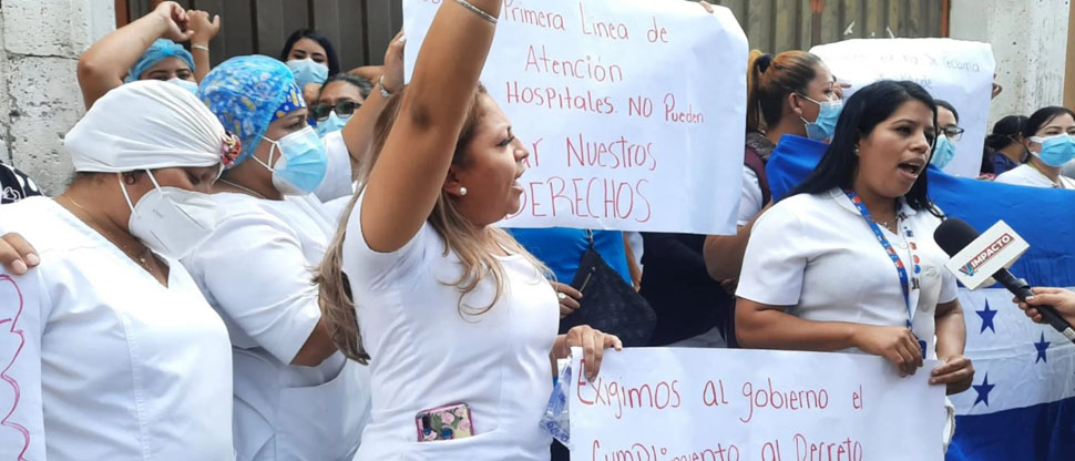 HONDURAS: Auxiliares de enfermería inician paro de labores por falta de pagos pendientes