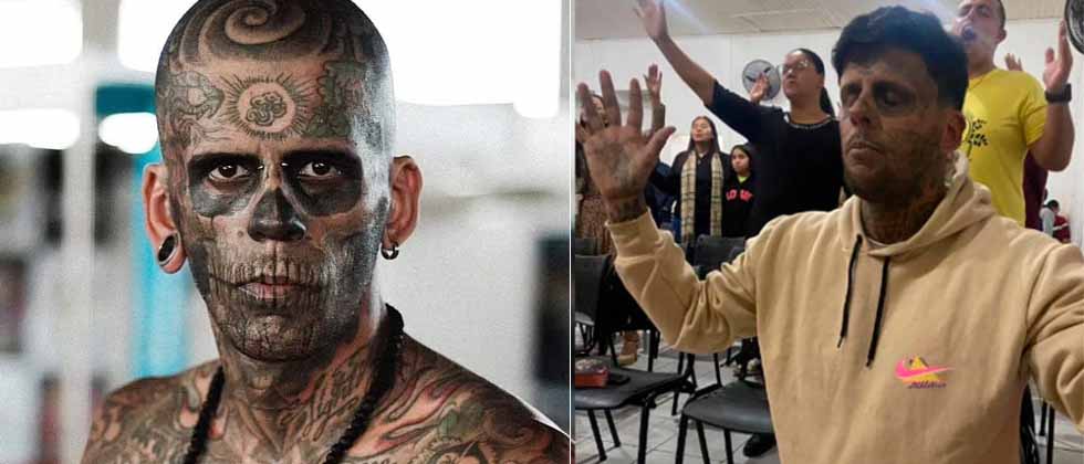 El hombre más tatuado de Brasil se borra los tatuajes tras convertirse a Cristo