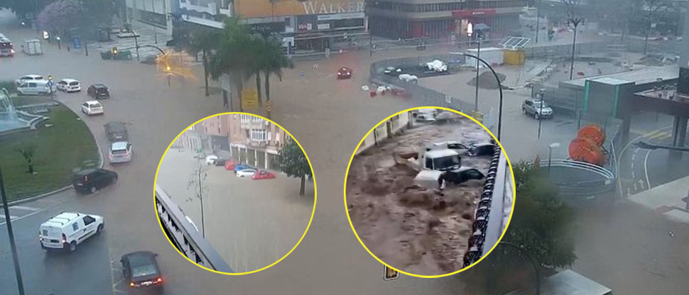Alerta roja: Málaga se inunda por fuertes lluvias, miles de desalojados y caos en la ciudad