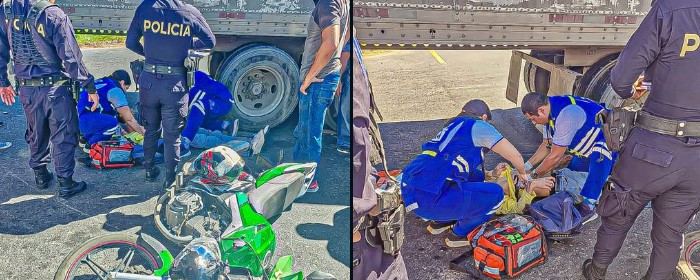 Joven motociclista resulta gravemente lesionado tras chocar contra una rastra