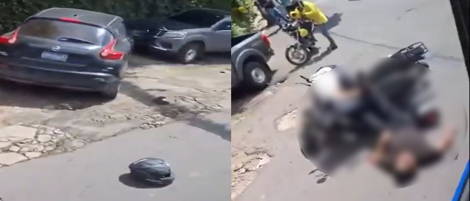 Motociclistas sufren fuerte accidente de tránsito en calle que conduce de Ilobasco hacia Cabañas