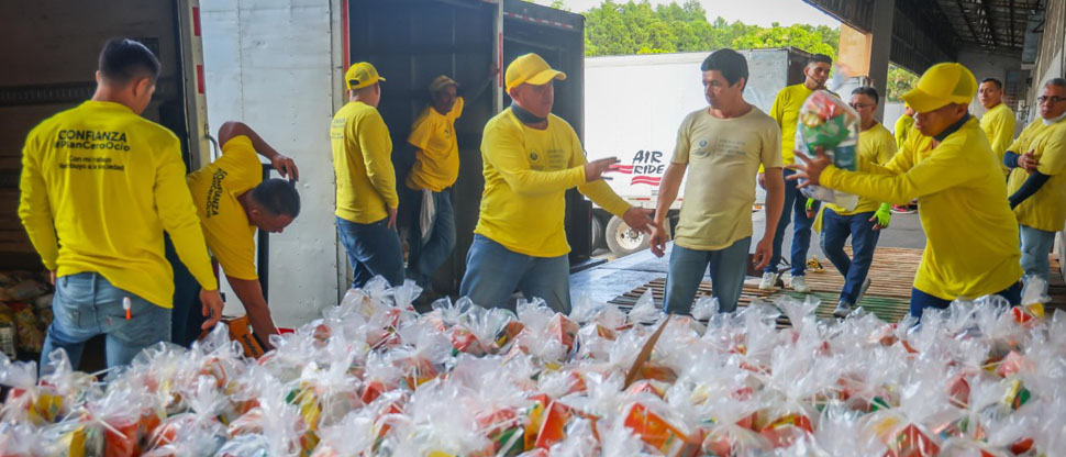 Preparan la ayuda que será entregada a los afectados por las lluvias de la depresión tropical Sara