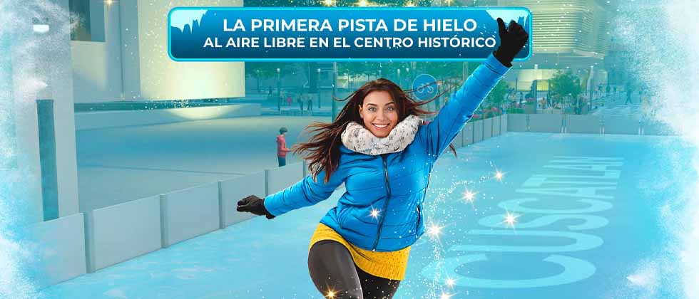 Precio por disfutar de la pista de hielo en centro histórico bajó de $10 a 3 dólares