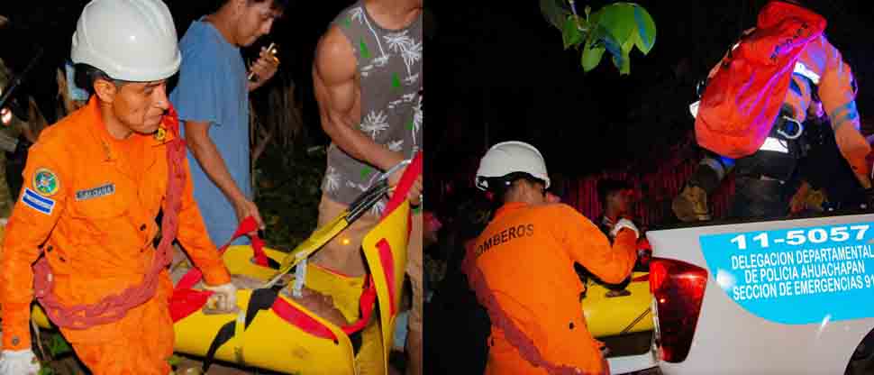Soldados y bomberos rescatan a hombre que cayó a un barranco