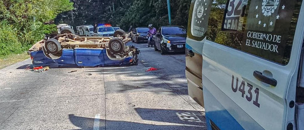 Un hombre lesionado tras volcar su vehículo en carretera hacia Metapán