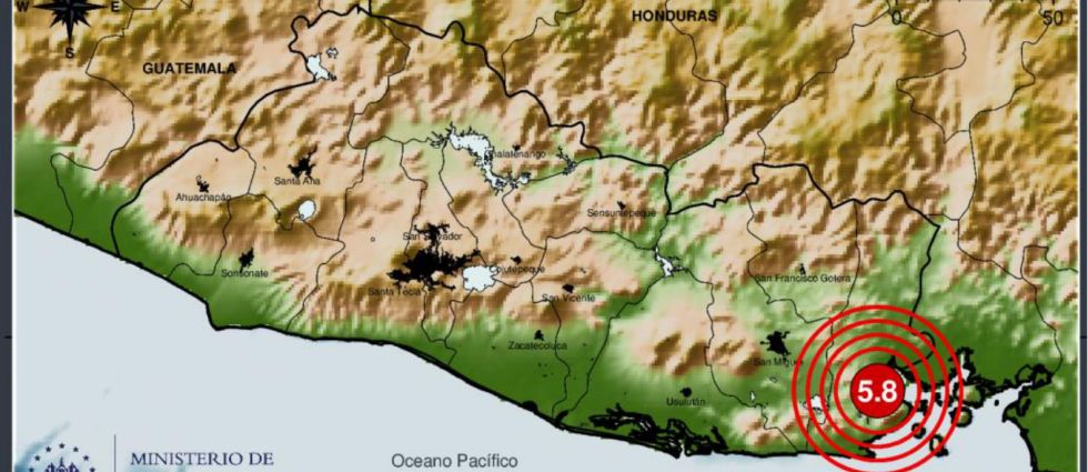 Fuerte sismo de 5.8 grados sacude a El Salvador la noche del domingo