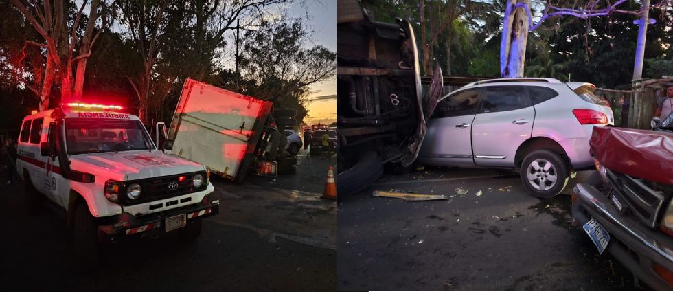 Reportan lesionados tras múltiple siniestro vial en Usulután