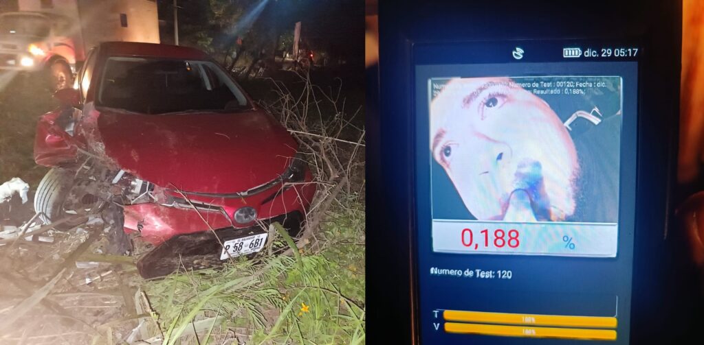 Capturan a sujeto ebrio que causó accidente en San Miguel