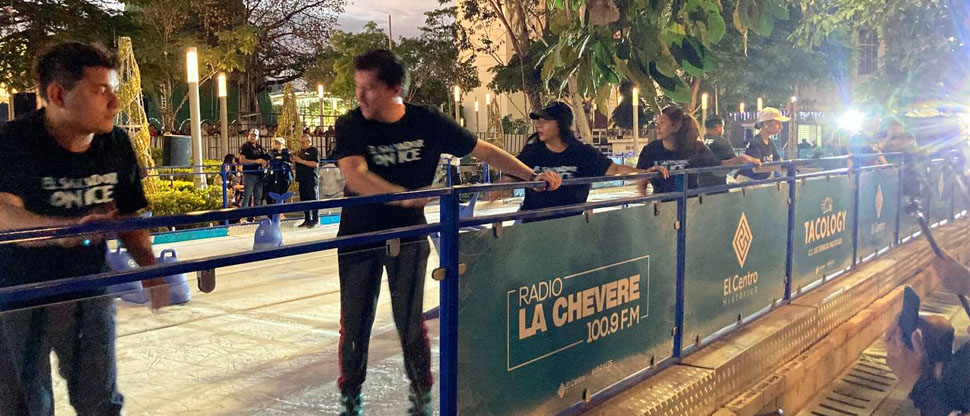 Crece la expectativa por la pista “El Salvador On Ice”, anoche hubo una prueba