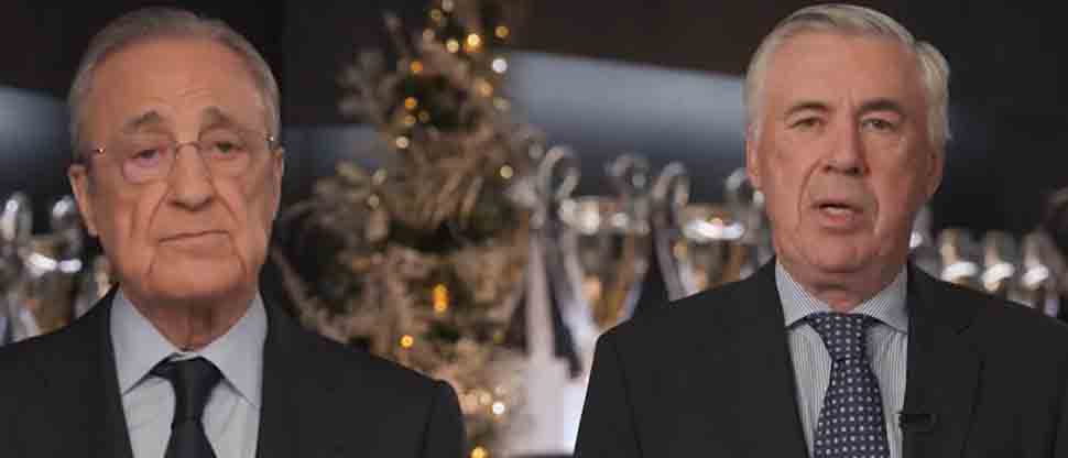 Florentino Pérez y Carlos Ancelotti desean una feliz Navidad y éxitos en el 2025