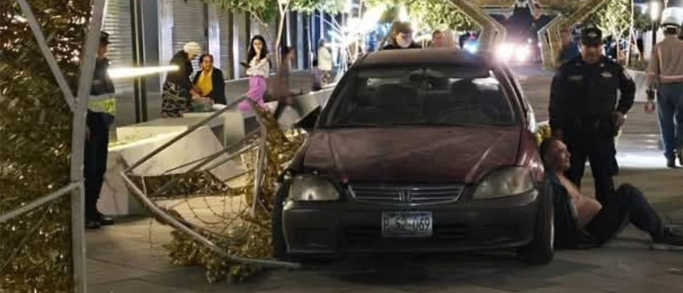 Capturan a automovilista «bolo» que se metió a la zona peatonal del Centro Histórico