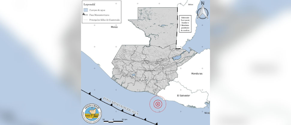 Sismo originado frente a la playa Los Cóbanos alarma a los guatemaltecos