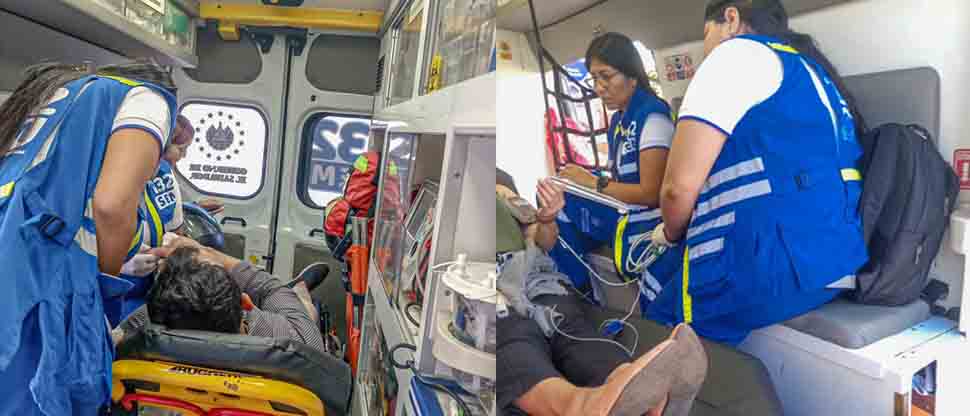 Hombre y mujer resultan en un accidente en el bulevar Constitución
