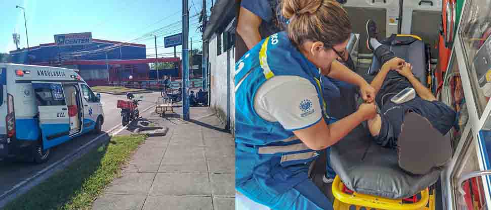 Motociclista de 20 años resulta lesionado en el monumento La Constitución