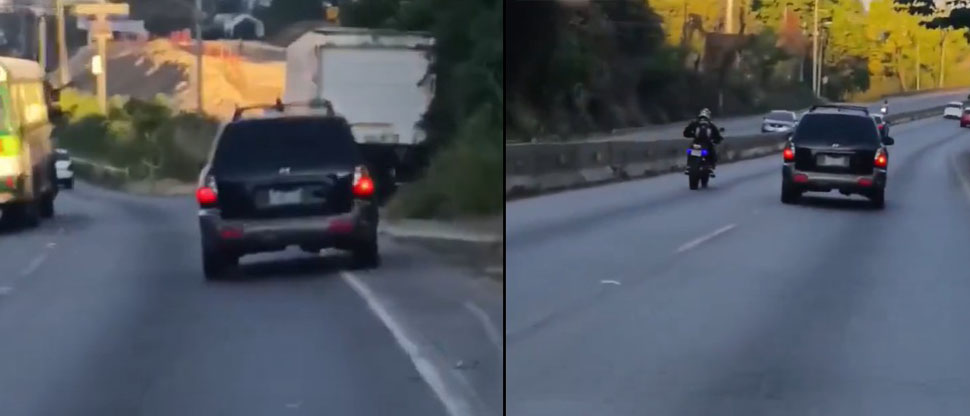 Denuncian a conductor que expuso la vida de las personas al manejar de manera inadecuada en Los Chorros