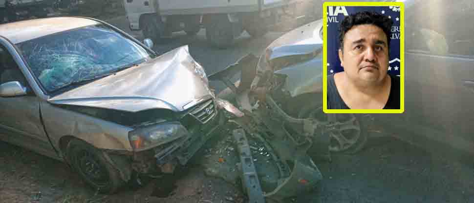 Conductor que provocó choque fue detenido y descubierto con 206 grados de alcohol