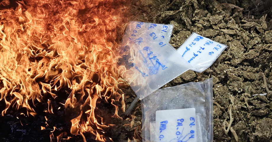 Destruyen más de $14 mil en drogas decomisadas a estructuras delictivas