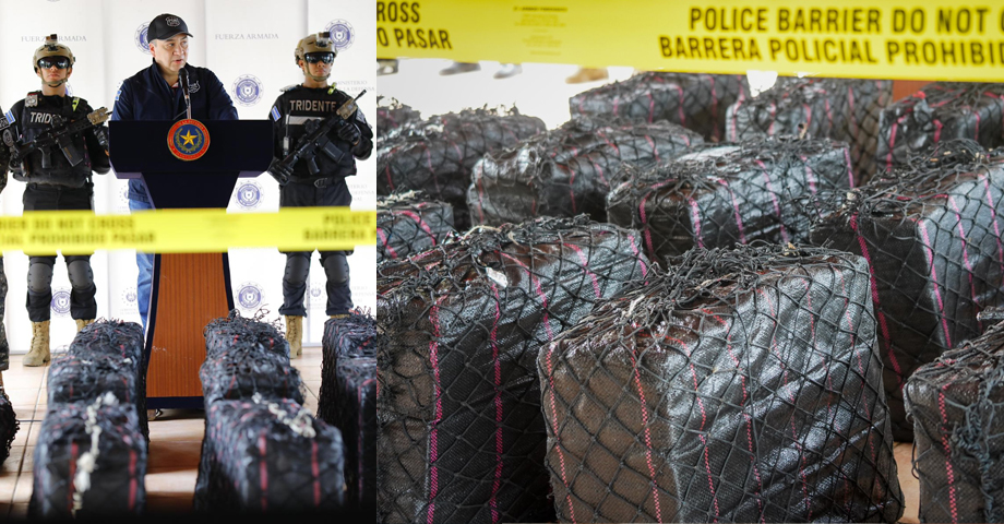 Presentan cargamento de droga incautado a 1050 millas náuticas de la costa