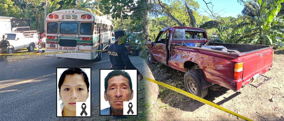 Identifican a dos de los cuatro fallecidos en accidente entre pick up y un bus de la 133