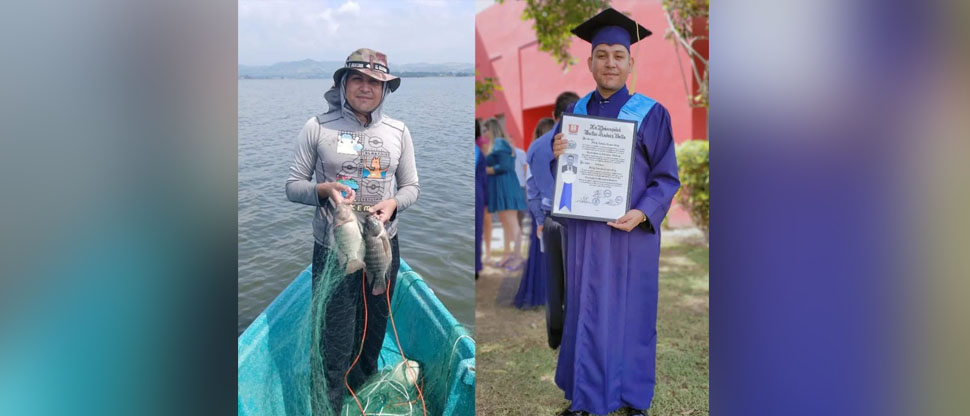 Joven se costeó su estudio universitario trabajando de la pesca y ahora es licenciado