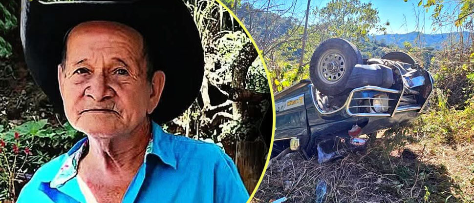 Identifican a adulto mayor que falleció al precipitarse vehículo a un barranco en Chalatenango