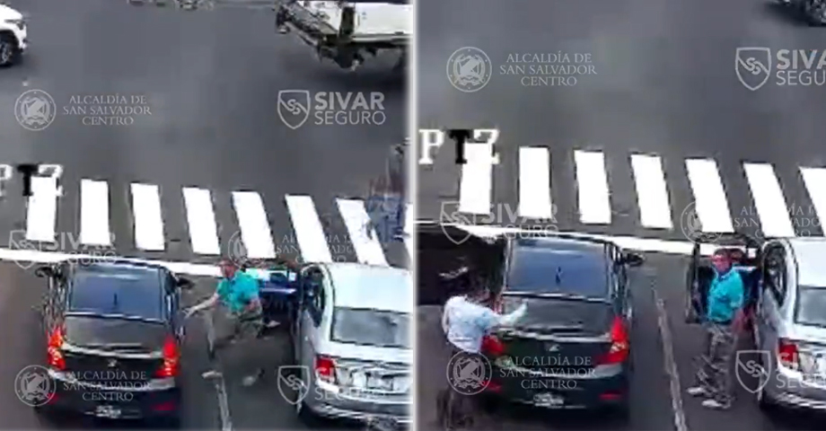 Cámaras de Sivar Seguro captan acto de intolerancia en pleno tráfico en la capital