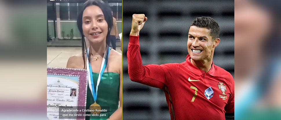 Jovencita se gradúa y agradece a Cristiano Ronaldo por inspirarla a triunfar en sus estudios