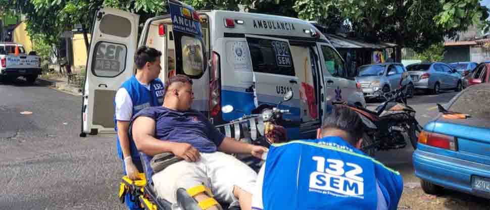 Motociclista resulta lesionado en colonia Amatepec