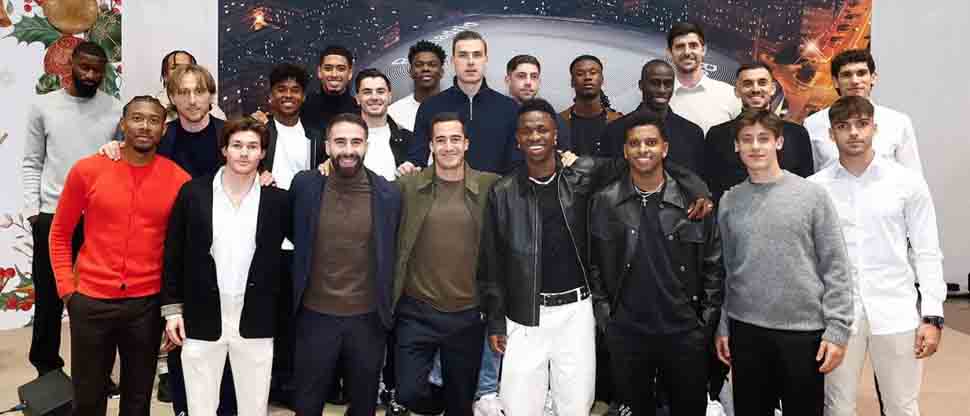 Jugadores del Real Madrid tienen su comida navideña sin Mbappé