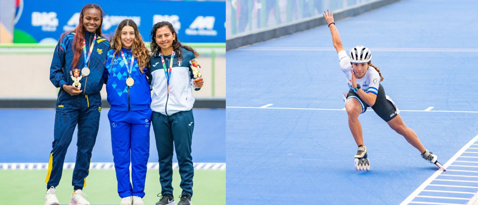 Patinadora salvadoreña Ivonne Nóchez, logra el oro en juegos bolivarianos