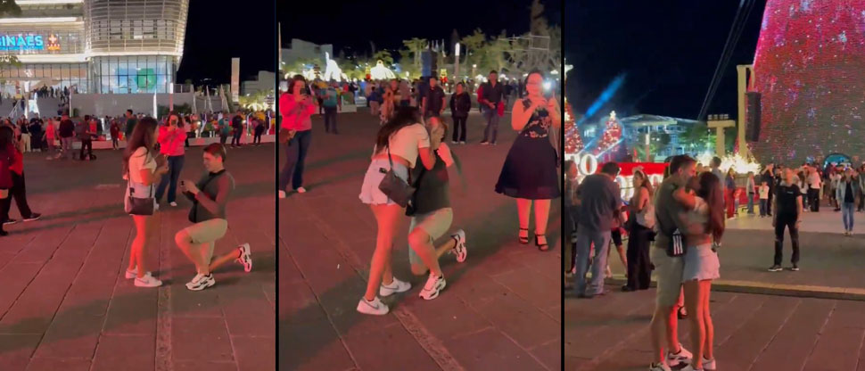 Le pidió matrimonio en el Centro de San Salvador y se vuelve viral