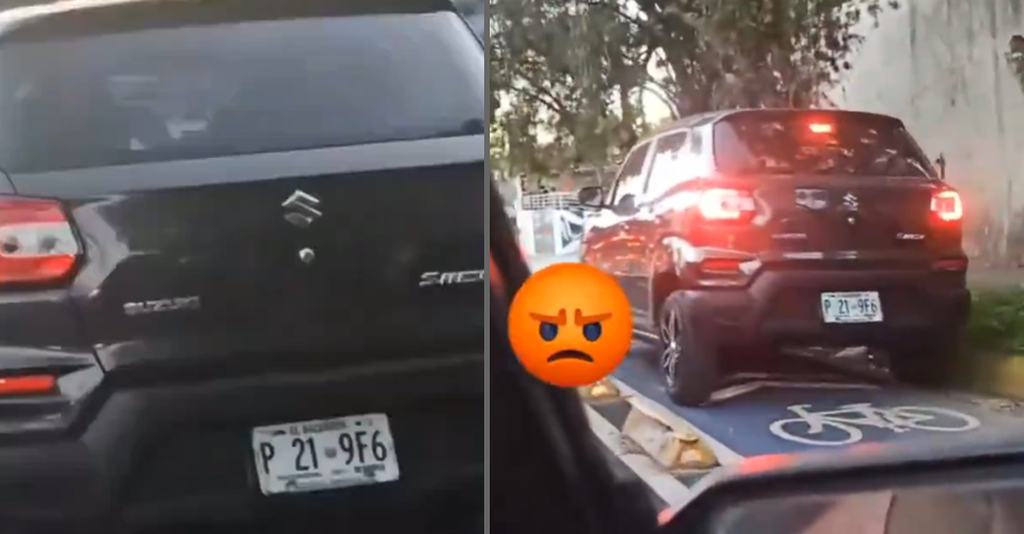 Denuncian a conductor que circuló sobre ciclovía y puso en peligro a quienes la utilizan
