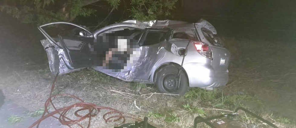 Hombre pierde la vida tras impactar contra un árbol en la carretera de Oro