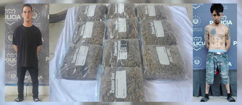 Capturan a dos pandilleros del Barrio 18 que traficaban droga