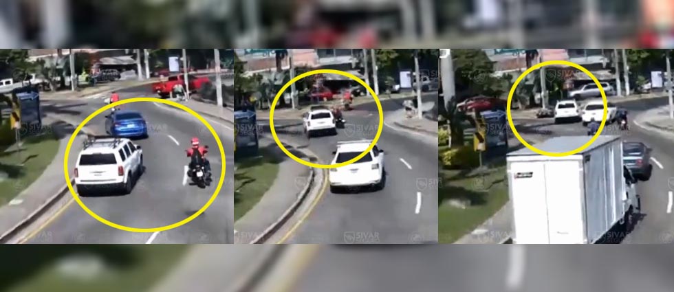 Captan otro accidente causado por la distracción al volante en San Salvador