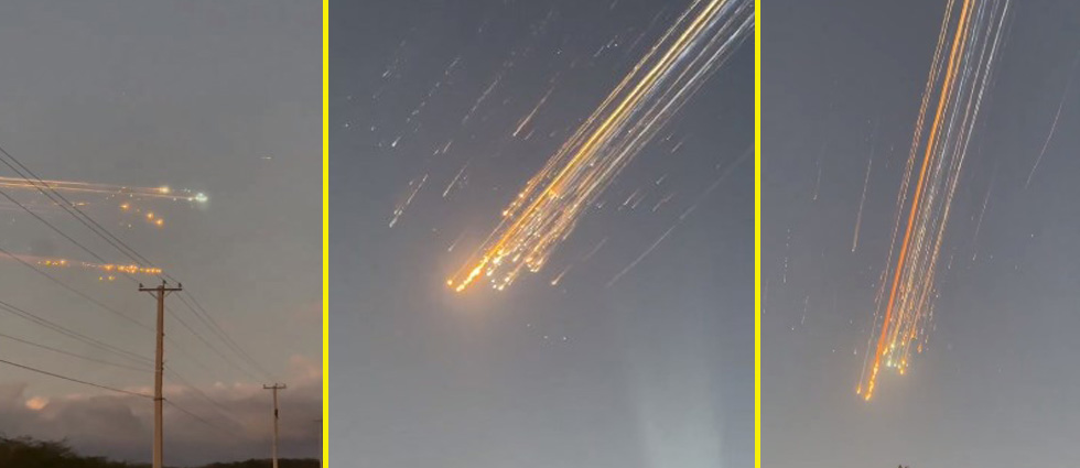 Así se vieron  los restos de la nave Starship tras explotar sobre República Dominicana