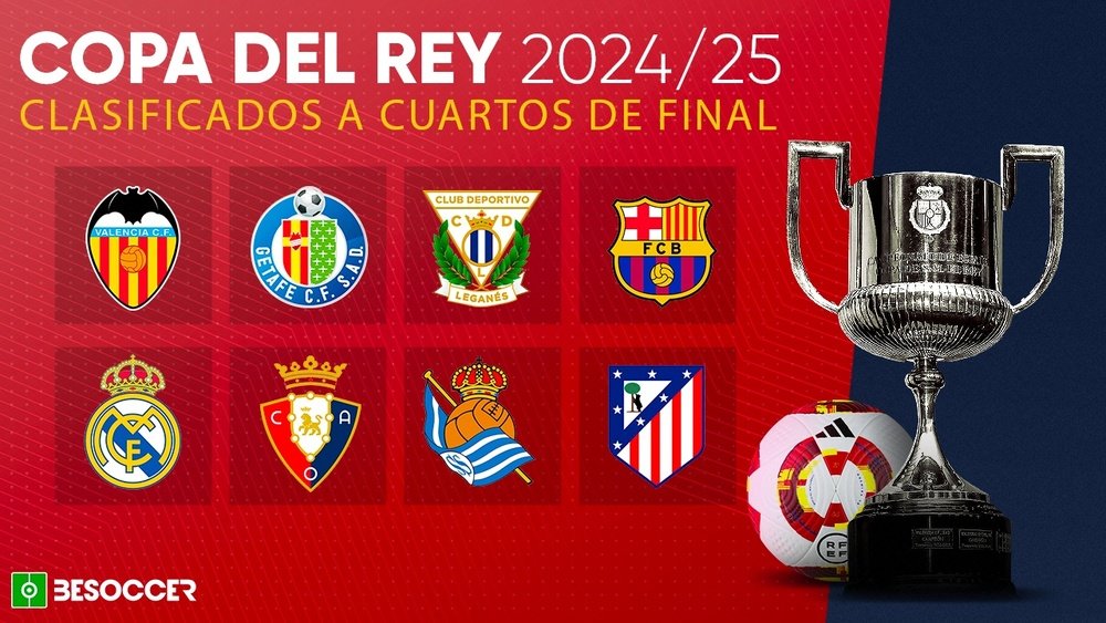 Listos los cruces de cuartos de la Copa del Rey: estos son los rivales del Madrid y Barcelona