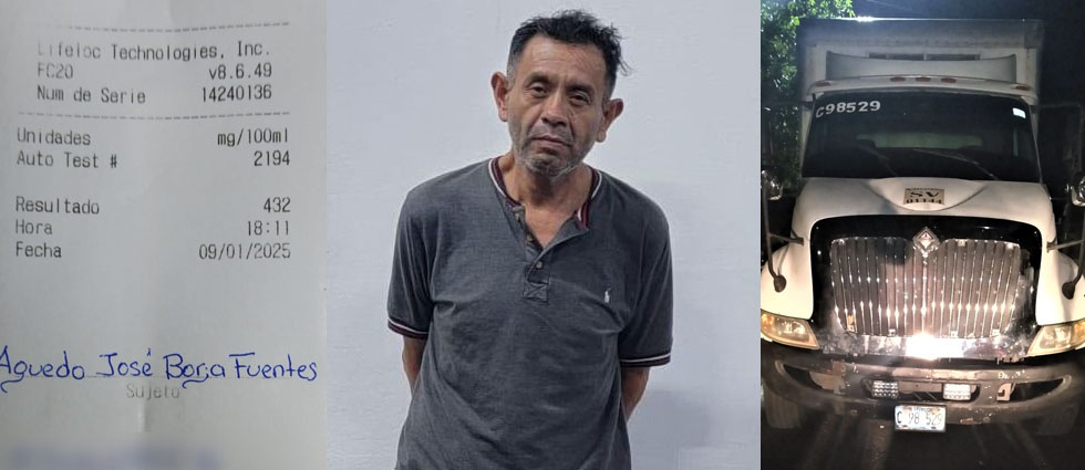 Capturan a sujeto que conducía bajo los efectos de ¡432 miligramos de alcohol! en La Unión