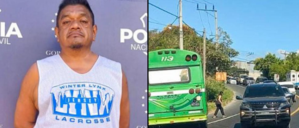 Conductor borracho se durmió y chocó contra un autobús, la PNC lo capturó en San Martín