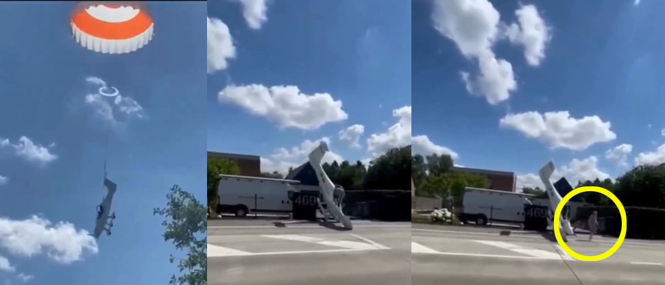 BÉLGICA: Avioneta sufre desperfectos en pleno vuelo y desciende con un paracaídas