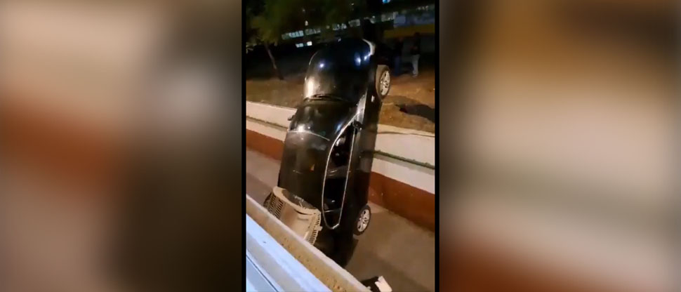 GUATEMALA: Carro cae desde el estacionamiento del Hospital Roosevelt