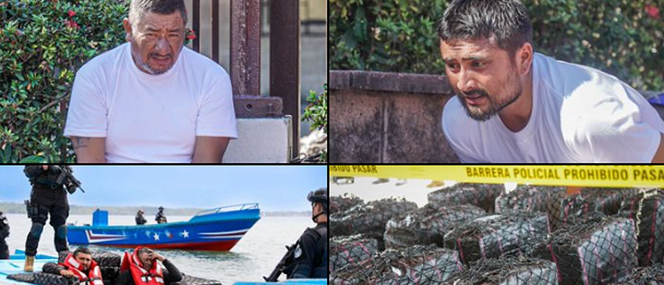 Llevan a tribunales a ecuatorianos capturados con millonaria droga en costas salvadoreñas