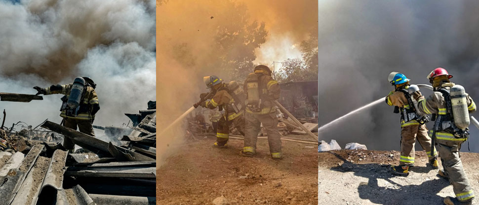 Bomberos trabajan arduamente para sofocar incendio de gran magnitud en Soyapango